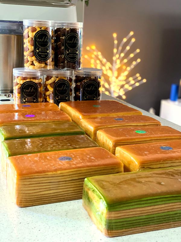 Kueh lapis and cookie jars by Theresia
